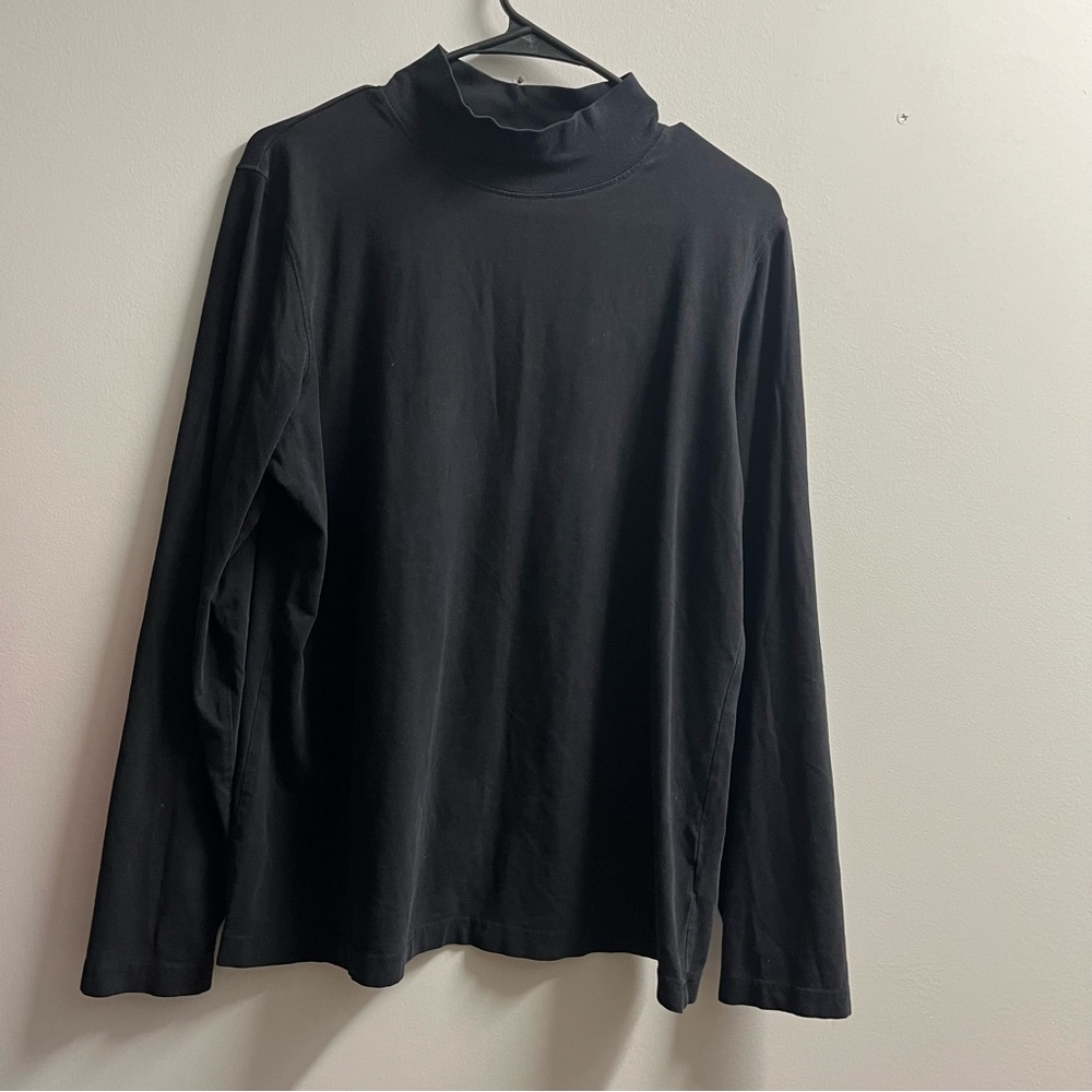 Black Mock Neck Long Sleeve
